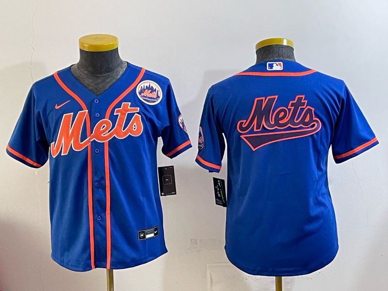 Youth New York Mets Blank Blue Game 2026 Nike MLB Jersey style 005->youth mlb jersey->Youth Jersey